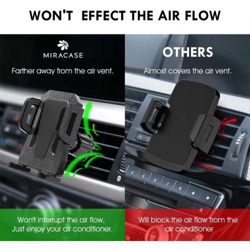  [아마존베스트]Air Vent Phone Holder for Car,Miracase Universal Vehicle Cell Phone Mount Cradle with Adjustable Clip Compatible with iPhone XR/XS Max/XS/X/8/8 Plus/7/7 Plus,Galaxy S10/S10 Plus/S9