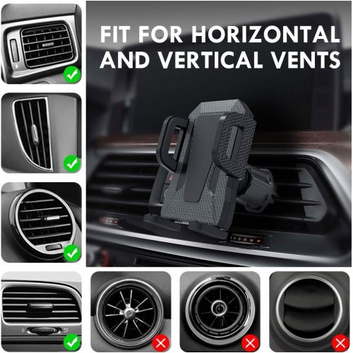  [아마존베스트]Air Vent Phone Holder for Car,Miracase Universal Vehicle Cell Phone Mount Cradle with Adjustable Clip Compatible with iPhone XR/XS Max/XS/X/8/8 Plus/7/7 Plus,Galaxy S10/S10 Plus/S9