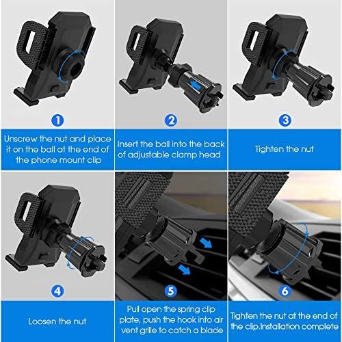  [아마존베스트]Air Vent Phone Holder for Car,Miracase Handsfree Universal Car Phone Mount Cradle with Adjustable Clip Compatible with iPhone XR/XS Max/XS/X/8/8 P/7/7 P,Galaxy S10/S10 +/S9/Note 9