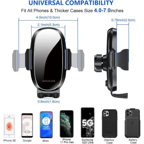  [아마존베스트][2020 Upgraded-2nd Generation] Miracase Universal Phone Holder for Car, Air Vent Car Phone Holder Mount Compatible with iPhone 12 Pro Max/11 Pro Max/SE/XR/XS/8 Plus and All Phones,