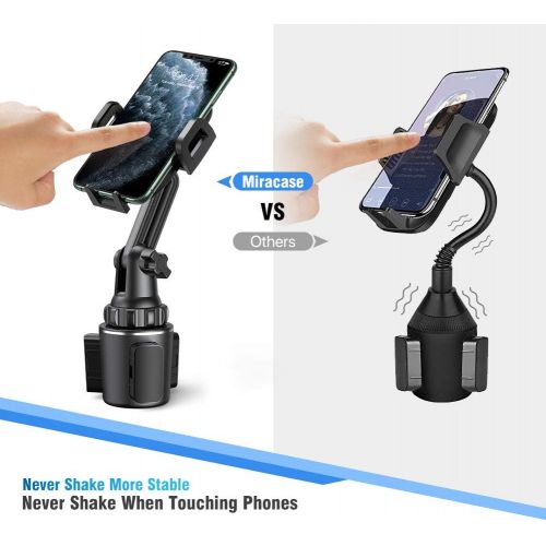  [아마존베스트][2020 Upgraded] Cup Holder Phone Mount,Miracase Long Neck Never Shake Car Cup Phone Holder Cradle Car Mount for iPhone 12/12 Pro max/11 Pro/XR/XS Max/X/8/7 Plus/6/Samsung S10/Note