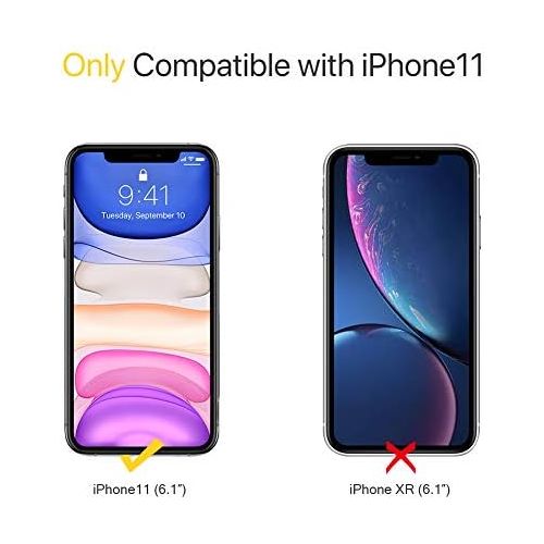  [아마존베스트]Miracase Liquid Silicone Case Compatible with iPhone 11 6.1 inch(2019), Gel Rubber Full Body Protection Cover Case Drop Protection Case (Black)