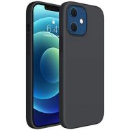 [아마존베스트]Miracase Compatible with iPhone 12 Case,Designed for iPhone 12 Pro Case 6.1 inch(2020),Liquid Silicone Gel Rubber Full Body Protection Shockproof Drop Protection Case(Black)