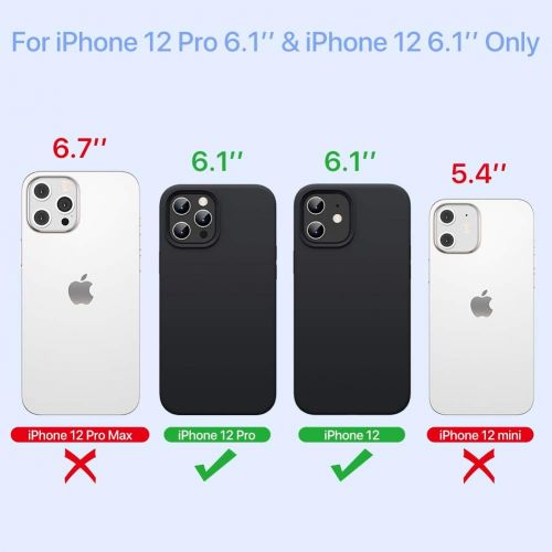  [아마존베스트]Miracase Compatible with iPhone 12 Case,Designed for iPhone 12 Pro Case 6.1 inch(2020),Liquid Silicone Gel Rubber Full Body Protection Shockproof Drop Protection Case(Black)