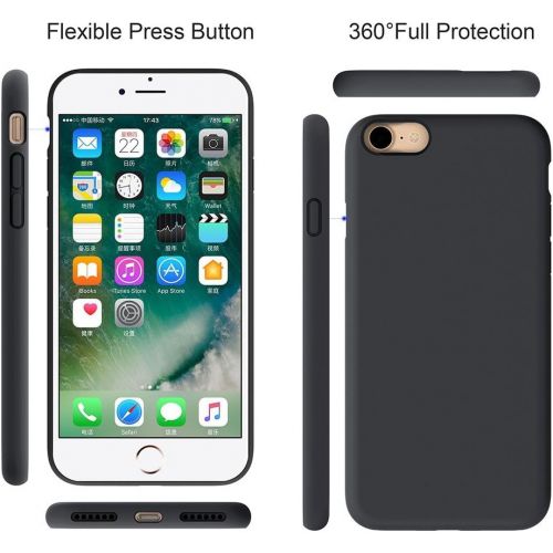  [아마존베스트]Miracase iPhone 8 Silicone Case, iPhone 7 Silicone Case Liquid Silicone Gel Rubber Case Full Body Protection Shockproof Cover Case Drop Protection for Apple iPhone 7/ iPhone 8(4.7)