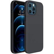 [아마존베스트]Miracase Compatible with iPhone 12 Pro Max Case 6.7 inch(2020 Release),Liquid Silicone Case Gel Rubber Full Body Protection Shockproof Drop Protection Case(Black)