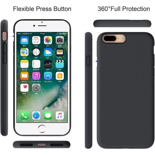  [아마존베스트]Miracase iPhone 8 Plus Silicone Case, iPhone 7 Plus Silicone Case Silicone Gel Rubber Full Body Protection Shockproof Cover Case Drop Protection for Apple iPhone 7 Plus/iPhone 8 Pl