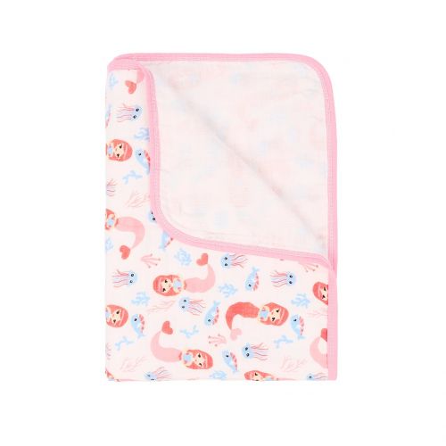  Miracle Baby Muslin Swaddle Blankets Large Cotton Receiving Blanket Nursing Cover 2 Layers 55x 39(Mermaid)