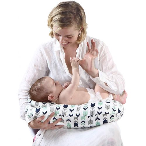  [아마존베스트]Miracle Baby Baby Breastfeeding Nursing Pillow and Positioner,Machine Washable,U Shape Nursing and Infant Support Pillow Bonus Head Positioner(Arrow)