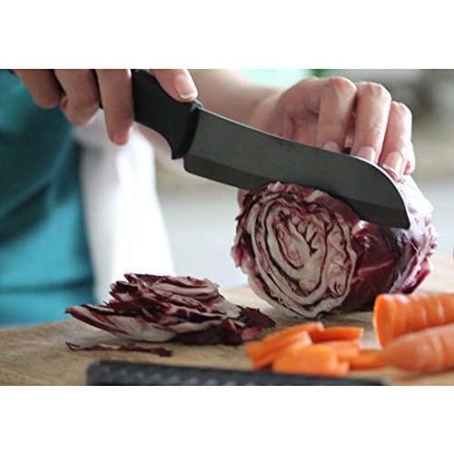  [아마존베스트]Miracle Blade World Class Series Black 7-piece Ceramic Knife Set - Sharpest Knives Never Lose their Precision Cut: Never Dulls & Wont Rust or Stain.