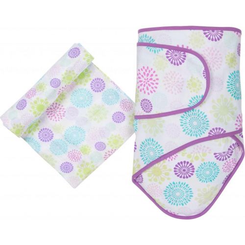  Miracle Blanket & Matching Muslin Swaddle Combo Pack (Colorful Bursts)