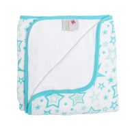 Miracle Blanket Miracle Baby Muslin Serenity Blanket, Aqua Stars