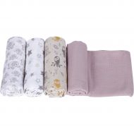 Miracle Blanket MiracleWare Muslin Swaddle Blanket, Grey Collection, 4 Piece