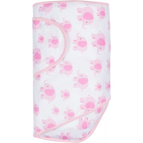  Miracle Blanket Swaddle Wrap for Newborn Infant Baby, Pink Elephants