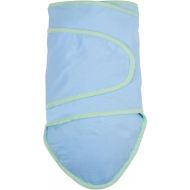 Miracle Blanket Swaddle for Baby Boys, Blue with Green Trim