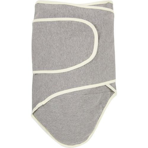  Miracle Blanket Swaddle Unisex Baby, Grey with Yellow Trim