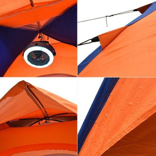  Miracle9 2 Person Portable Waterproof Beach Tent Sun Shelter Outdoor Camping Tent Orange