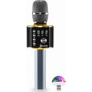 [아마존베스트]Miracle,m Wireless Bluetooth Karaoke Microphone, Cool Options, Portable Handheld Mic & Speaker for Christmas, Birthdays, Home Parties, Android/iPhone/PC, car Accessories, MIRACLE-M MIC from