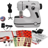 Miraculous Ladybug - Marinette's Mini Sewing Machine For Beginners And Kids, Dual Speed Portable Machine with Miraculous Fabric, Black Mannequin, Superhero Mask Cutouts, And Foot Pedal (Wyncor)