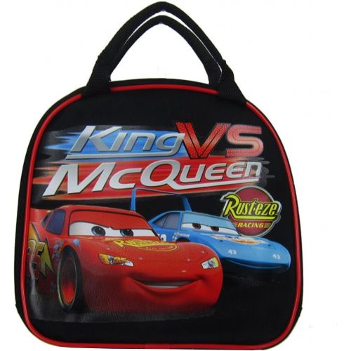 디즈니 [아마존베스트]Disney Cars Insulated Lunch Bag & Water Bottle w/ Strap (Black)