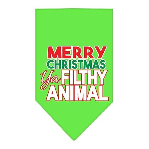  Mirage Pet Products 66-161 Smeg Ya Filthy Animal Screen Emerald Green Print Bandana, Small