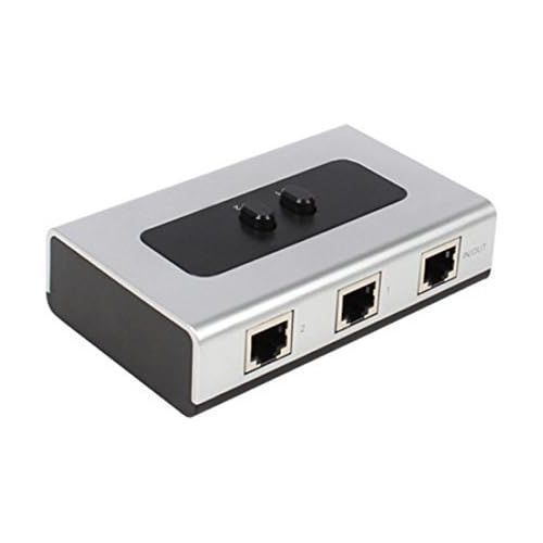  [아마존베스트]Miraview Netmate 2Port RJ45 Gigabit Ethernet RJ45 Network Switch Splitter Selector Box 100M/1000M