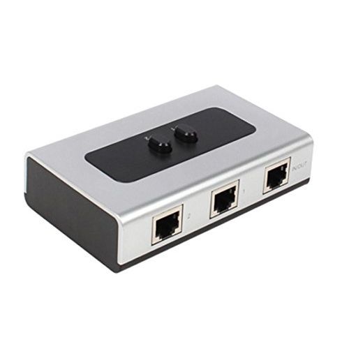  [아마존베스트]Miraview Netmate 2Port RJ45 Gigabit Ethernet RJ45 Network Switch Splitter Selector Box 100M/1000M
