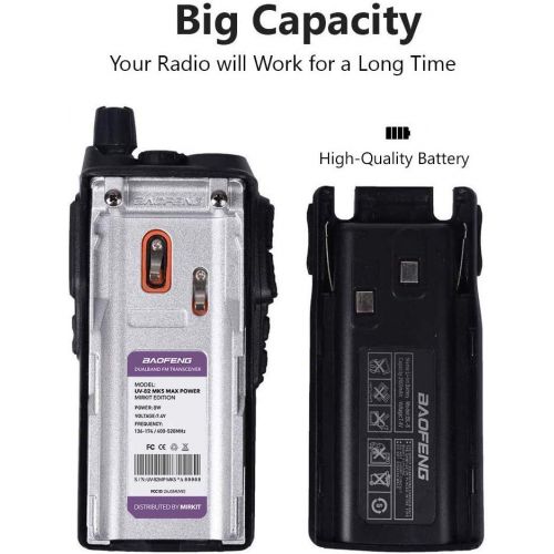  [아마존베스트]Mirkit Radio UV-82 MK5 8W MP Max Power 2019 2800 mAh Li-Ion Battery Pack, Baofengradio corp