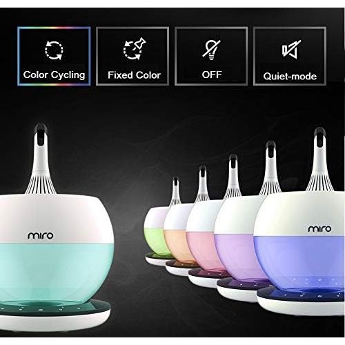  MIRO-NR08M Completely Washable Modular Sanitary Humidifier, Large room, Easy to Clean, Easy to Use, Luma Touch - Premium Cool-Mist Humidifier. Touch Control Colorful LEDs, Powerful