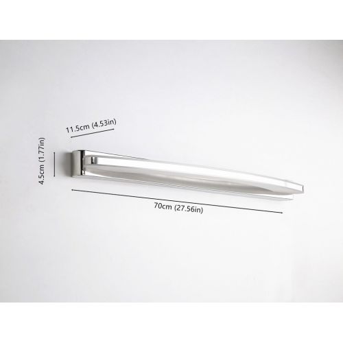  Mirrea mirrea 15W Modern LED Vanity Light, Stainless Steel and Acrylic, Warm White