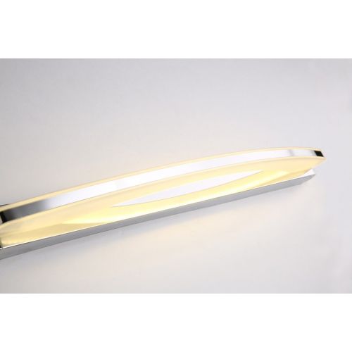  Mirrea mirrea 15W Modern LED Vanity Light, Stainless Steel and Acrylic, Warm White