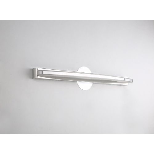  Mirrea mirrea 15W Modern LED Vanity Light, Stainless Steel and Acrylic, Warm White