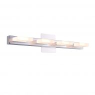 Mirrea mirrea 24in Modern LED Vanity Light in 4 Lights Stainless Steel and Acrylic 21w Warm White 3000K