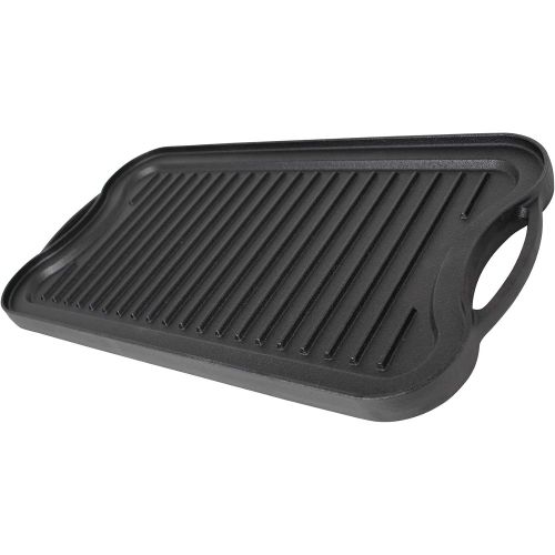  [아마존베스트]Mirro Pre-Seasoned Cast Iron Reversible Grill/Griddle, 20 x 10.5, Black