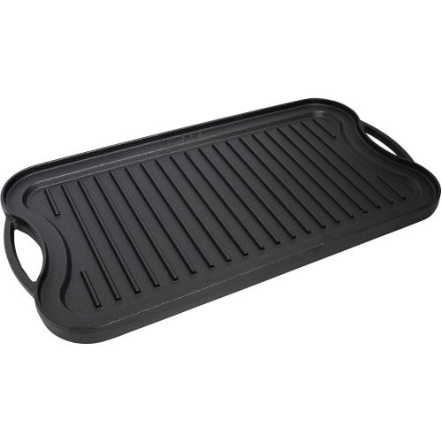  [아마존베스트]Mirro Pre-Seasoned Cast Iron Reversible Grill/Griddle, 20 x 10.5, Black