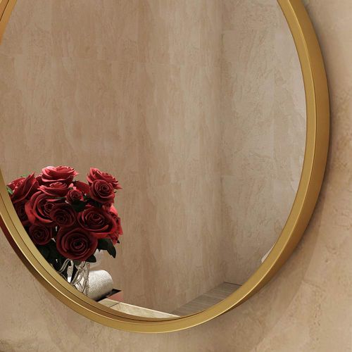  Mirror Bathroom, Wrought Iron Wall, Vanity, Simple Round, Waterproof and Easy to Clean