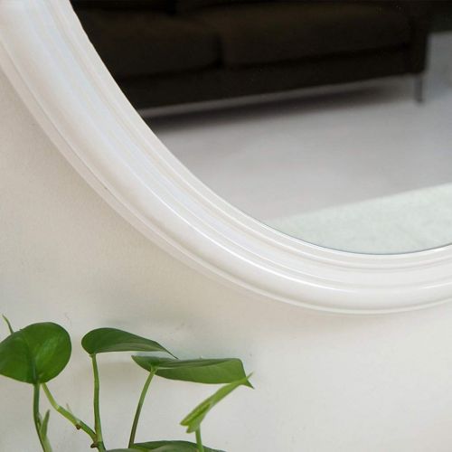  Mirror Bathroom Oval Anti-Fog Makeup, Wall-Mounted Beauty, Dressing (Color : White)