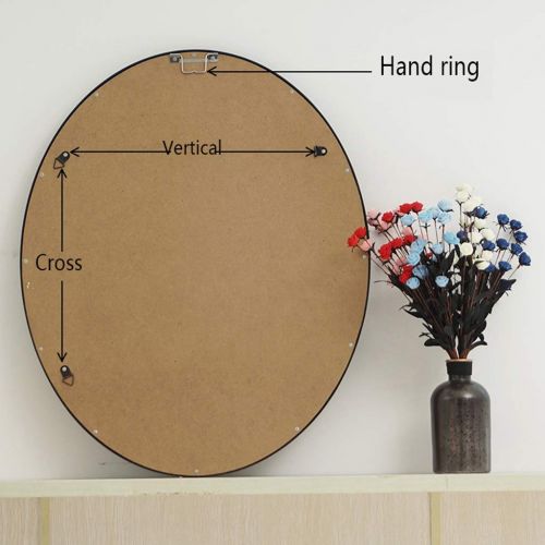  Mirror Bathroom Oval Anti-Fog Makeup, Wall-Mounted Beauty, Dressing (Color : White)
