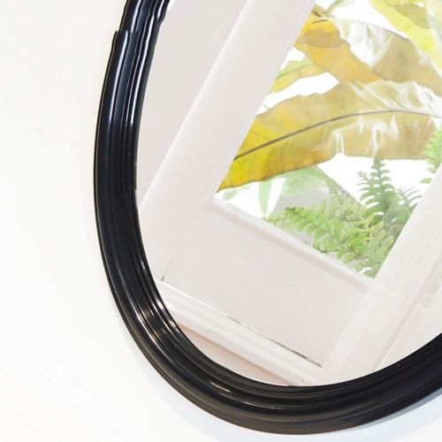  Mirror Bathroom Oval Anti-Fog Makeup, Wall-Mounted Beauty, Dressing (Color : White)