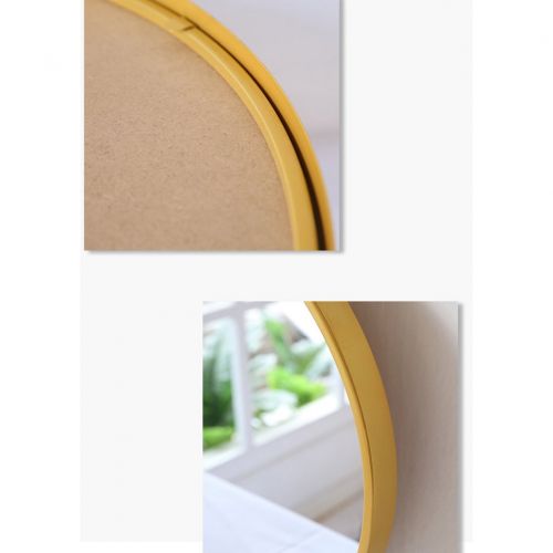  Mirror Nordic Wrought Iron Single-Sided Round Desktop Bedroom Desktop Princess Dressing Beauty (Color : Gold, Size : 40cm)