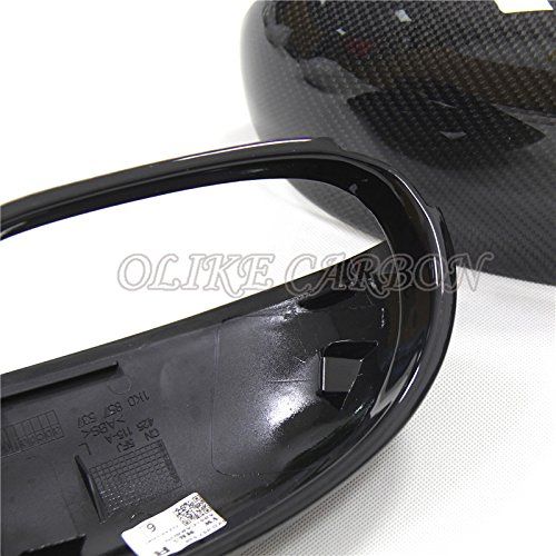  OLIKE Replacement Carbon Fiber Rear Side Mirror Cover for Volkswagen VW Golf 5 MK5 GTI JETTA Mk5 GTi Mk5