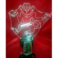 Mirror Mania Monkey Light Up Lamp LED Personalized Desk Light Lamp and Name Engraved Dancing Monkey Table Lamp, Our Newest Feature - Its Wow, with Remote, 16 Color Options, Dimmer, Free Engrave