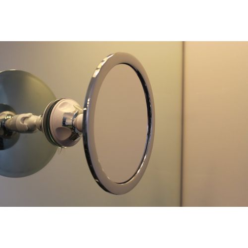  Fog Free Shower Mirror by Mirror On A Rope With Locking Suction Mount and Ball Joint Swivel (1X)