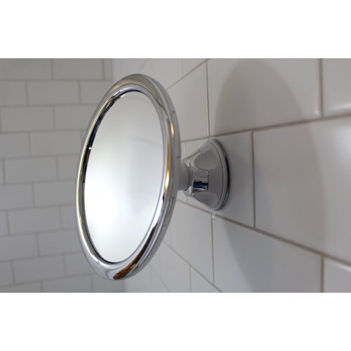  Fog Free Shower Mirror by Mirror On A Rope With Locking Suction Mount and Ball Joint Swivel (1X)