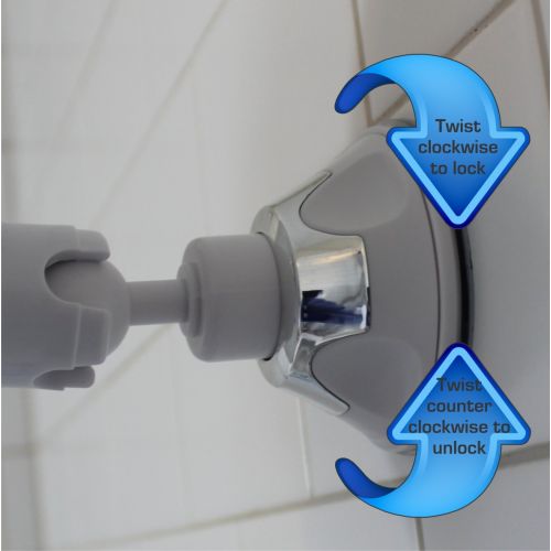  Fog Free Shower Mirror by Mirror On A Rope With Locking Suction Mount and Ball Joint Swivel (1X)