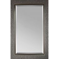 Mirrorize IMM101 Antique Mosaic Framed Beveled Designer Wall 27 W X 43 H | Vanity, Powder Room, Bathroom, Bedroom | Rectangle| Large Accent Mirror, 1.5DX27HX43W, Dark Silver