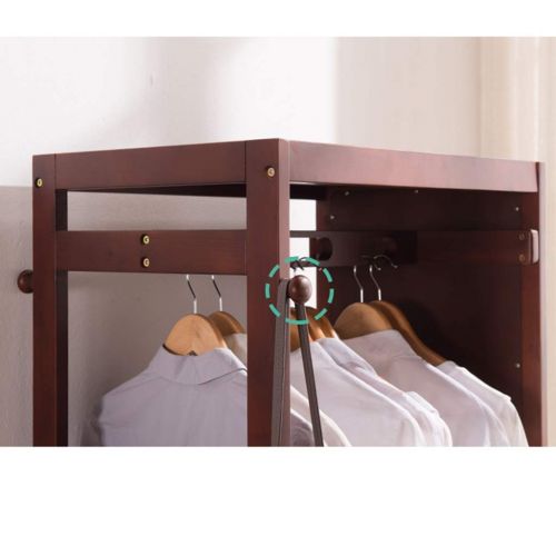  Mirrors Floor Wood Full-Length Landing Mobile Storage Fitting Home Bedroom Coat Rack (Color : Brown, Size : 6044.5170cm)