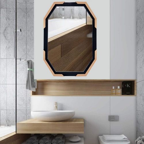  Mirrors Wall-Mounted Metal Irregular Wall European Style Stainless Steel Bathroom Dressing Table Bathroom Wall-Mounted HD Silver Gift