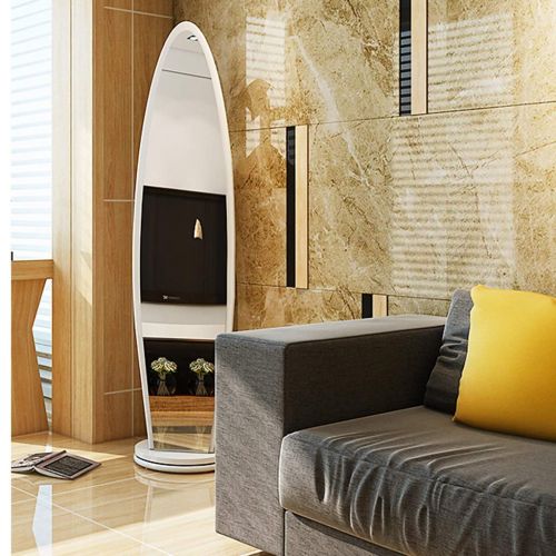  Mirrors Floor Full-Length Floor Coat Rack Bedroom Full Body Long Home Fitting Large 360 ° Rotation (Color : White, Size : 3435168.5cm)