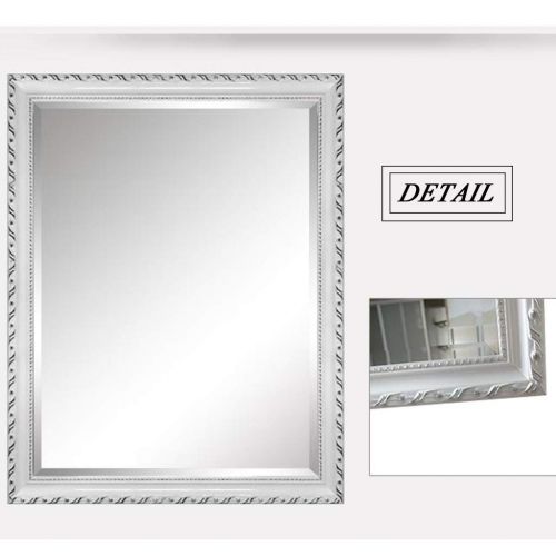  Mirrors Makeup European Bathroom Wall-Mounted Bathroom Toilet Bathroom Toilet American Makeup (Color : White, Size : 5070cm)